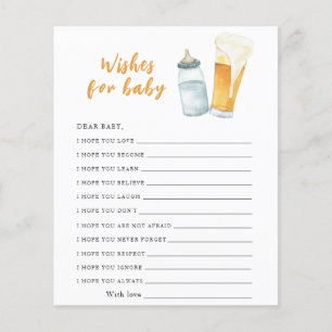 Baby brouwt bier - wensen voor baby