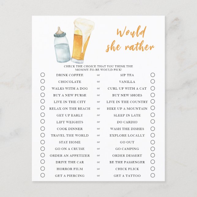 Baby brouwt bier, zou ze liever (Voorkant)