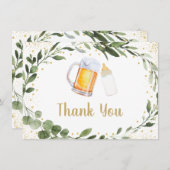 Baby brouwt biergroen dank je bedankkaart (Voorkant / Achterkant)