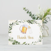 Baby brouwt biergroen dank je bedankkaart (Staand voorkant)