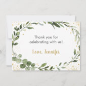 Baby brouwt biergroen dank je bedankkaart (Achterkant)