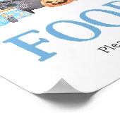 Baby brouwt blauw Halloween Baby shower eten Poster (Hoek)