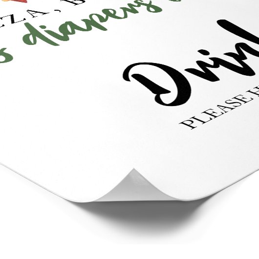 Baby brouwt Drinken Poster (Hoek)