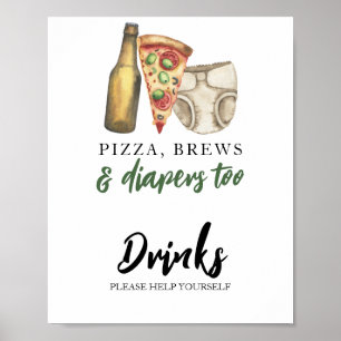 Baby brouwt Drinken Poster