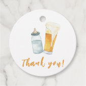 Baby brouwt flessenbier Bedankt Bedankjes Labels (Voorkant)