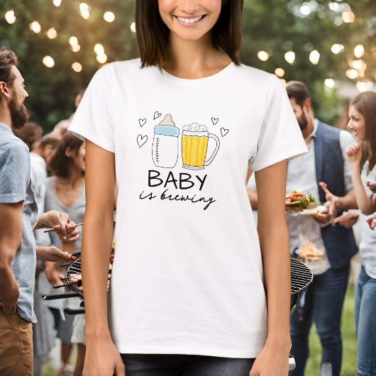 Baby brouwt flessenglas mama om te zijn t-shirt