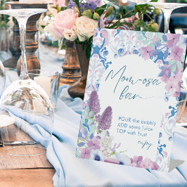 Baby brouwt floraal Baby shower Mimosa bar Reclamebord Met Voetstuk