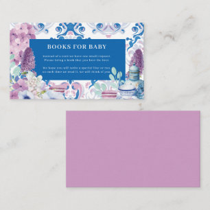 Baby brouwt floral tea party Baby shower Informatiekaartje