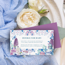 Baby brouwt floral tea party Baby shower Informatiekaartje