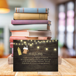 Baby brouwt gouden Baby showers boeken voor Baby Informatiekaartje