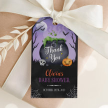Baby brouwt Halloween Baby shower Favor Tag