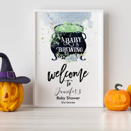 baby brouwt Halloween Baby shower Welkomstbord Poster
