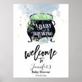 baby brouwt Halloween Baby shower Welkomstbord Poster (Voorkant)