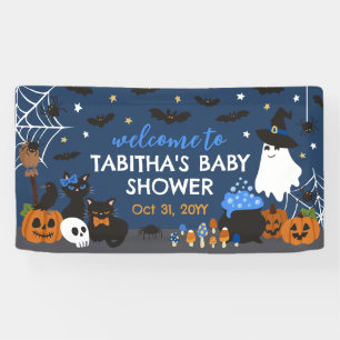 Baby brouwt Halloween Boy Baby shower Welkom Spandoek