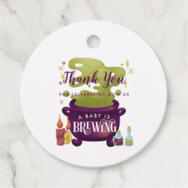 Baby brouwt Halloween Cauldron Baby shower Bedankjes Labels