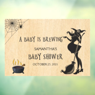 Baby Brouwt Halloween Heksen Babyfeestje Raamsticker