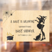 Baby Brouwt Halloween Heksen Babyfeestje Raamsticker (Vel 2)