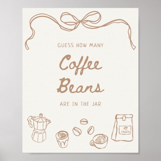 Baby brouwt handgetekende gok hoeveel poster (Voorkant)