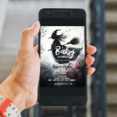 Baby brouwt heksenbezem spookachtige Waterverf Kaart