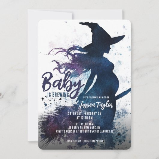 Baby brouwt heksenbezems Waterverf Kaart (Voorkant)