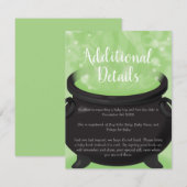 Baby brouwt heksendouche Halloween Informatiekaartje (Voorkant / Achterkant)