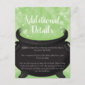 Baby brouwt heksendouche Halloween Informatiekaartje (Voorkant)