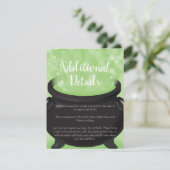 Baby brouwt heksendouche Halloween Informatiekaartje (Staand voorkant)