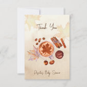 Baby brouwt herfst herfst baby shower bedankkaart (Voorkant)