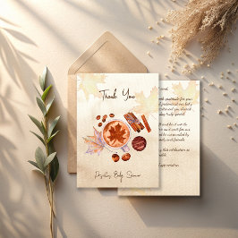 Baby brouwt herfst herfst baby shower bedankkaart