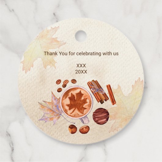 Baby brouwt herfst herfst baby shower gunst bedankjes labels (Achterkant)