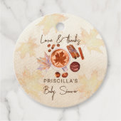 Baby brouwt herfst herfst baby shower gunst bedankjes labels (Voorkant)