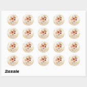Baby brouwt herfst herfst baby shower gunst ronde sticker (Vel)
