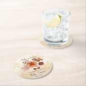 Baby brouwt herfst herfst baby shower gunsten ronde kartonnen onderzetter (Insitu)