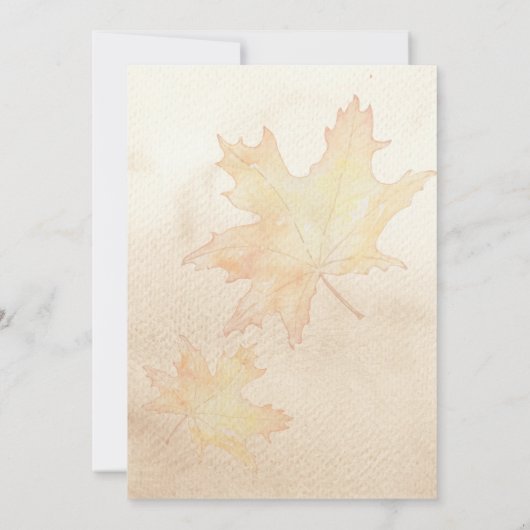 Baby brouwt herfst herfst baby shower kaart (Achterkant)