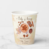 Baby brouwt herfst herfst baby shower papieren bekers (Achterkant)