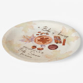 Baby brouwt herfst herfst baby shower papieren bordje (Gekanteld)