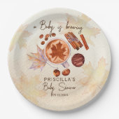 Baby brouwt herfst herfst baby shower papieren bordje (Voorkant)