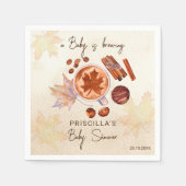 Baby brouwt herfst herfst baby shower servet (Voorkant)