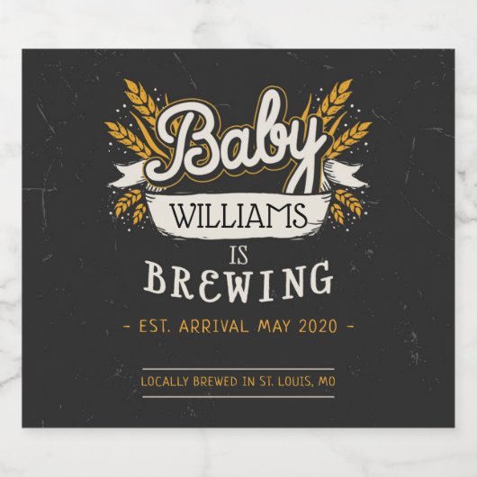 Baby brouwt het bierlabel bier etiket (Enkel label)