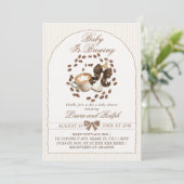 Baby Brouwt Koffie Baby Borrel Kaart (Staand voorkant)