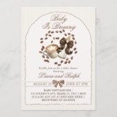 Baby Brouwt Koffie Baby Borrel Kaart (Voorkant)