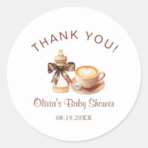 Baby Brouwt Koffie Baby Shower Bedankt Ronde Sticker