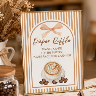Baby Brouwt Koffie Baby Shower Luier Ruffle Poster
