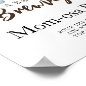 Baby brouwt koffie baby shower Momosa bar Poster (Hoek)