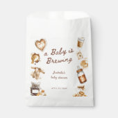 Baby Brouwt Koffie Bruine Baby Shower Bedankzakje (Voorkant)