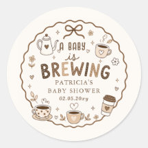 Baby Brouwt Koffie Geslacht Neutrale Baby Shower