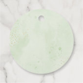 Baby brouwt koffie groen Baby shower Bedankjes Labels (Achterkant)