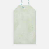 Baby brouwt koffie groen Baby shower Cadeaulabel (Achterkant)