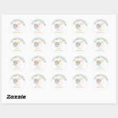 Baby brouwt koffie groen Baby shower Ronde Sticker (Vel)