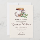 Baby brouwt koffiebruin Baby shower Kaart (Voorkant)